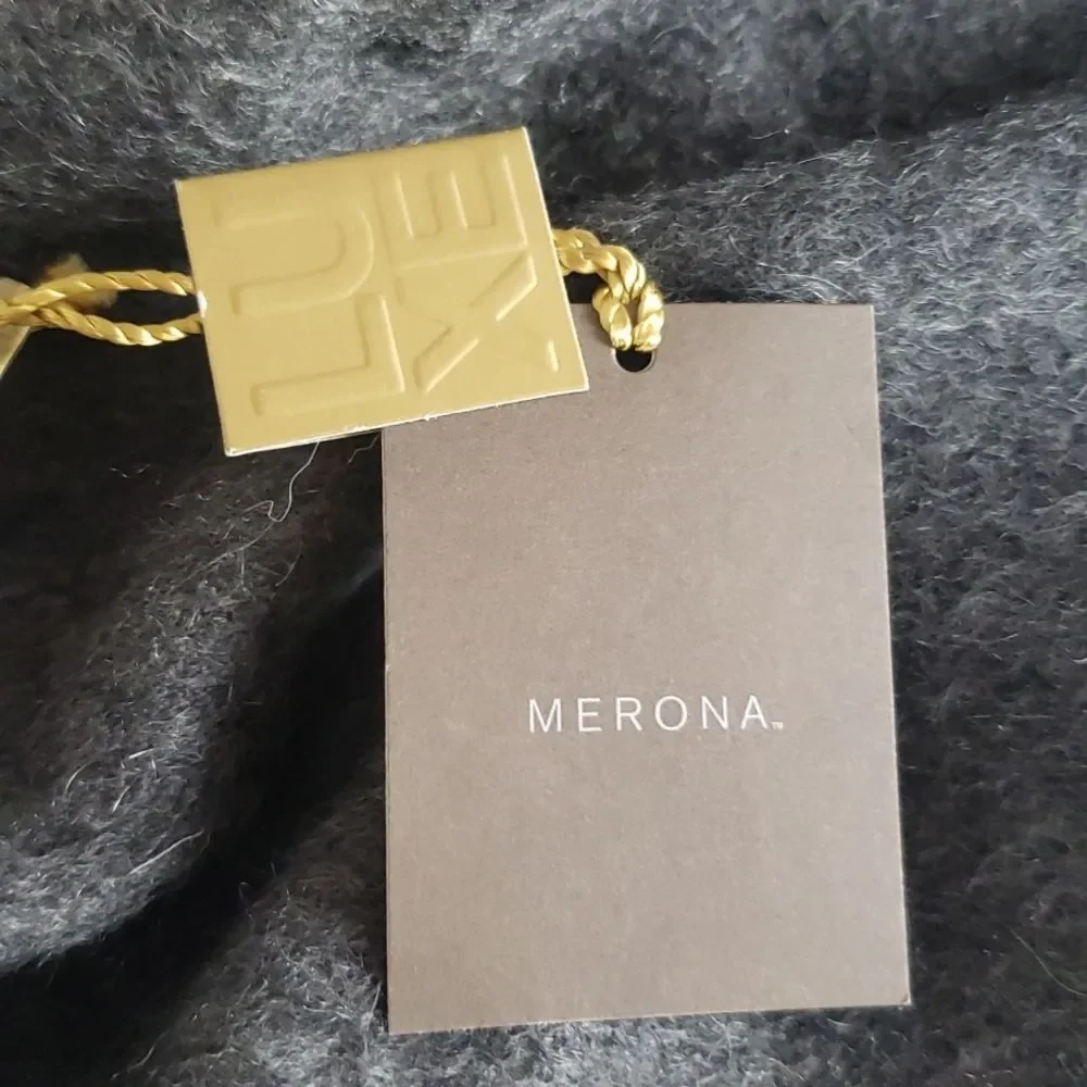 Merona Gray Scarf 100% Cashmere Unisex Winter Cozy Luxury Old Money NWT